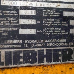 foto 22.5t bahn bagger Liebherr A900 powertilt greifer 2hydr.Schaufel